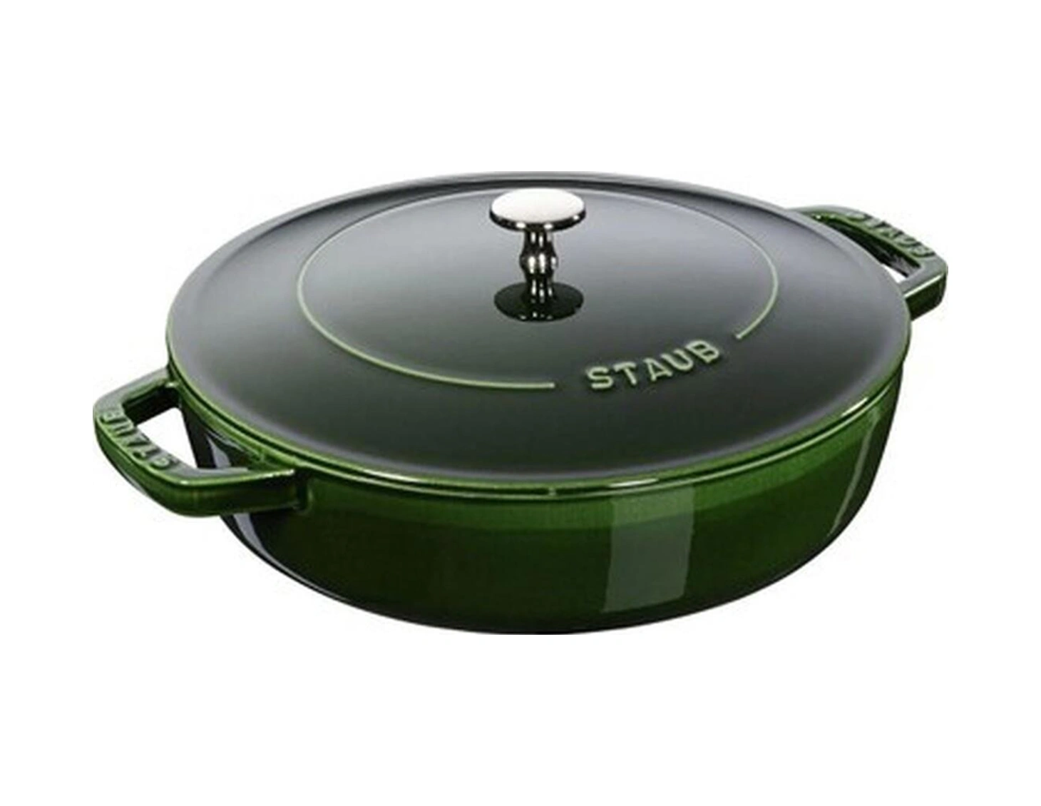 Staub La Cocotte 24 Cm Chistera Fesleğen Renk Döküm Demir Sote Tenceresi Bakır - Siyah