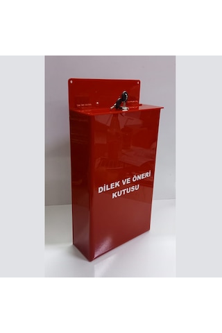 Uzun Kırmızı Pleksi Dilek Öneri Kutusu