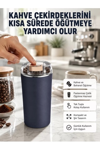 Northcity Kahve Ve Baharat Öğütücü - Paslanmaz Çelik, Ayarlanabilir Seviyeler Ve Kolay Temizlenebilir Tasarım