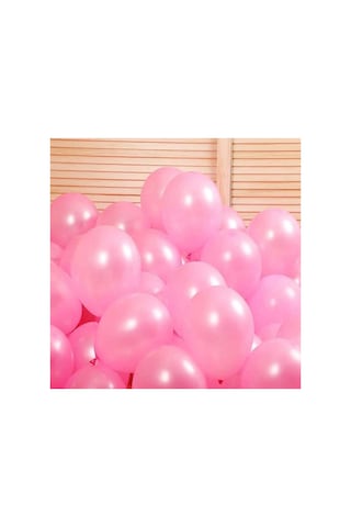 Pembe Metalik Balon 20 Adet 418