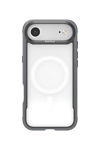 Apple Uyumlu iPhone 17 Air Kılıf M-safe Şarjlı Airbagli Raptic Shield Serisi Şeffaf Arka Yüzey Kapak Siyah