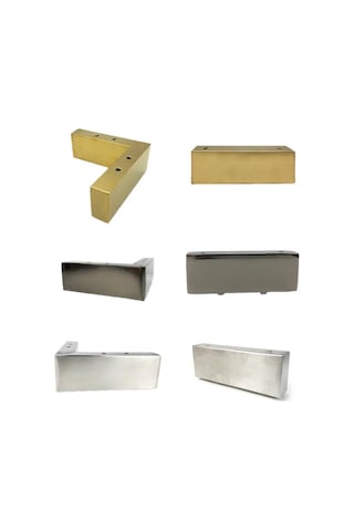 5.5cm Kanepe Ayakları Paslanmaz Çelik Yükseltilmiş Komidin Destek Ayakları, Stil: 7 Şekilli Bacak Fırçalanmış Altın Diğer