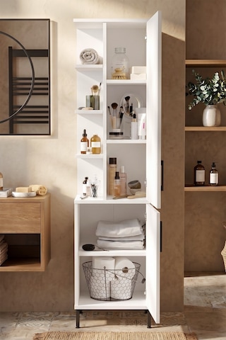 Yurudesign Vitale Çok Amaçlı Dolap Banyo Dolabı Beyaz Vı1-W Beyaz
