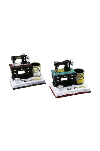 Dikiş Makinesi Tasarımlı Dekoratif Biblo - Kalemlik - Vintage Model Dikiş Makinesi Tasarımlı Dekoratif Biblo - Kalemlik - Vintage Model