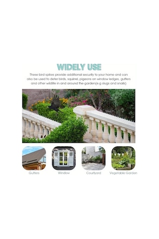 Willowhaven 12 Adet Şeffaf Kuş Dikenli Şerit - Dayanıklı, Yapışkanlı, Bahçe Ve Çatı Koruma