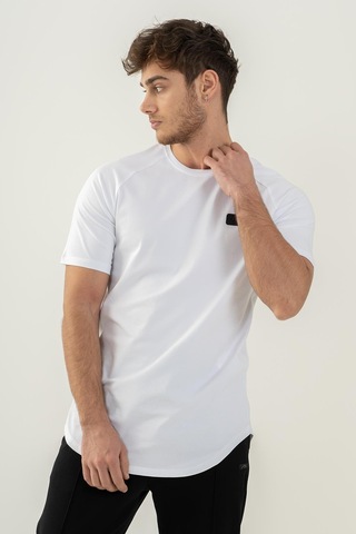 Maraton Sportswear Comfort Erkek Bisiklet Yaka Kısa Kol Basic Beyaz T-Shirt 21614-Beyaz