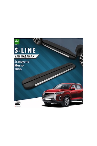 S-dizayn Ssangyong Musso S-line Krom Yan Basamak 203 Cm 2018 Üzeri A+ Kalite