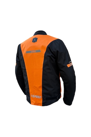 Xspeed Eon Dört Mevsim Korumalı Uzun Motosiklet Montu Turuncu - Siyah