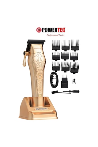 Powertec Tr-6800 Profesyonel Saç Sakal Tıraş Makinesi 0.5mm Tarak Dahil 150 DK