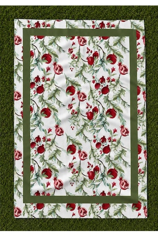 Tarzını Seç Nar Çiçeği Desenli Leke Tutmaz Masa Örtüsü 155 X 180 Cm Çok Renkli