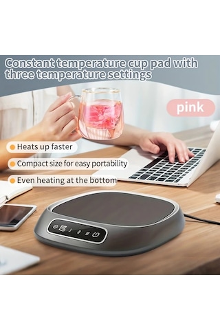 Willowhaven Mommed Akıllı 3 Kademeli Dokunmatik Usb Isıtıcılı Gri Bardak Altlığı