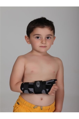 Orthosoft GR-1202-Ç Çocuk Başparmak Destekli El Bilek Ateli Gri