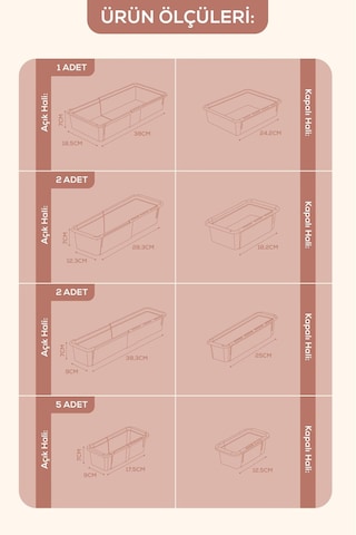 10'lu Set Ayarlanabilir Çekmece Içi Düzenleyici Kutu Uzayıp Kısalabilen Organizer Seti 5a2b2c1d Krem