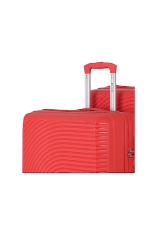 Mçs Bavul Büyük Ve Kabin 2li Set Kırılmaz Silikon Valiz V374 Mercan Mercan