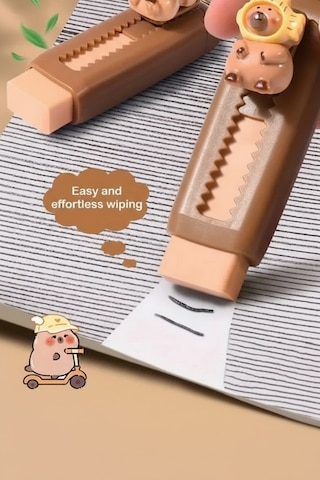 Capybara Desenli Yumuşak Okul Silgisi