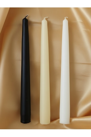Ahenk Şamdan Mum 25 Cm Siyah