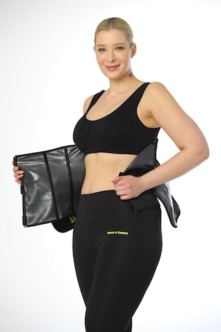 Fitformgiyim Waist Terleten Termal Sauana Etkili Balenli Spor Bel Korsesi Siyah