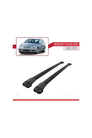 Mercedes C Class S203 2000-2007 Arası İle Uyumlu Ace-1 Ara Atkı Tavan Barı Siyah