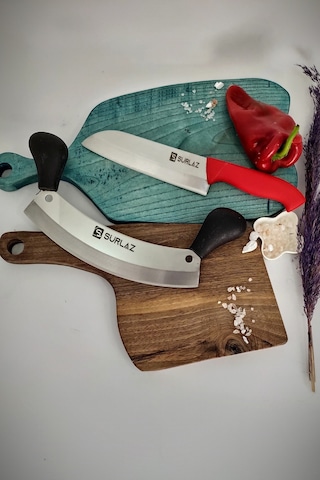 Sürmene Nakiri Şef Bıçağı Çift Tutma Satır Zırh