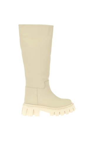 Pullman Kalın Taban Kadın Binici Çizme Sms 1033 Bej Bej