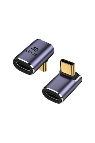 Doksan Derece Type-c Çevirici 40 Gbps 90 Derece Typec Çevirici