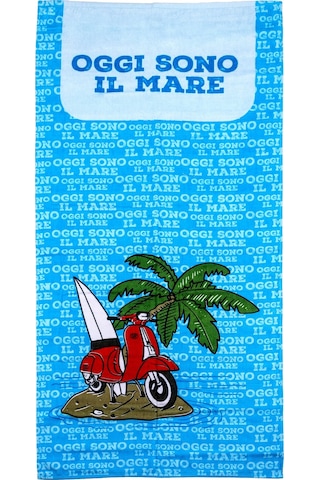 Vespa Desenli Plaj Havlusu 75x150 Cm / Sıp Görseldeki Renk