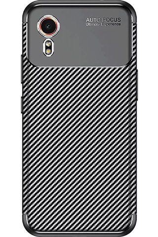 Newface Samsung Galaxy Xcover 7 Kılıf Auto Focus Karbon Kapak - Siyah