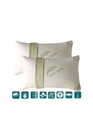 Aloevera Çift Kişilik Visco Yastık 2'Li 50 x 70
