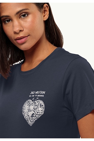 Jack Wolfskin Discover Heart Kadın T-shirt-1809701 001