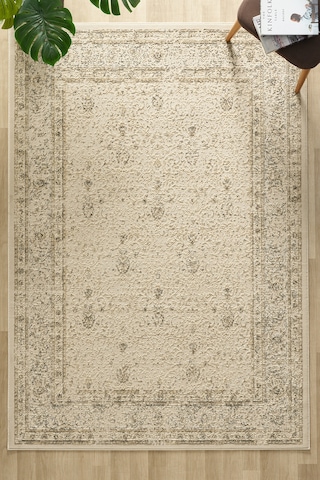 Mariesse Home Asır Serisi Vintage Modern Dokuma Salon Oturma Odası Halısı 1435a-bej