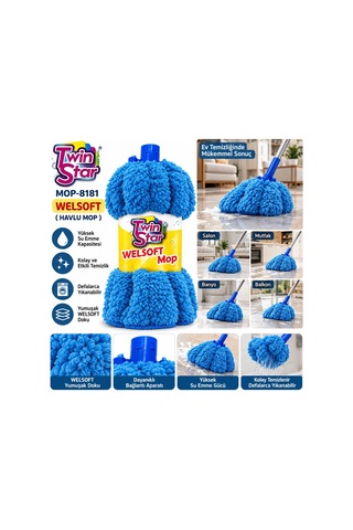 60 Adet Welsoft Havlu Mop Bx40 Diğer