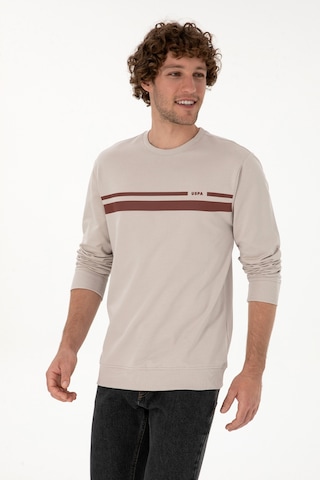 U.S. Polo Assn. Erkek Regular Fit Bisiklet Yaka Taş İnce Sweatshirt 50313801-VR049