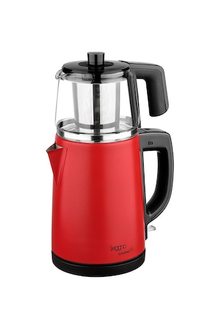 Leggno Gourmet Pro LE-GRM102GTMRD 1650 W Cam Demlikli Çelik Çay Makinesi