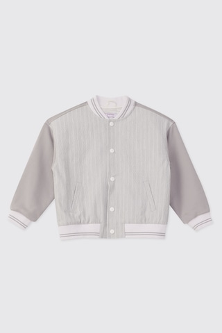 Panço Erkek Çocuk Çıtçıtlı Gri Sweatshirt