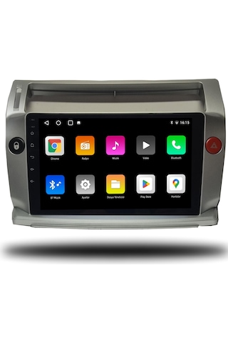 Navmina Citroen C4 Android Carplay Multimedya 2005-2010 6gb Ram + 128gb Hafıza + 4 Çekirdek