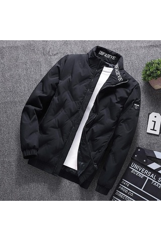 Kışlık Dik Yaka, Şık Ve Çok Yönlü, Sıcak Erkek Üstleri Ve Ceketleri Yeşil