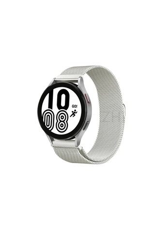 Mey İthalat Samsung Galaxy Watch 4 Metal Mıknatıslı Kordon - Gümüş