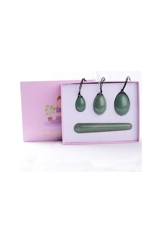 4 Adet Yeşim Yoni Yumurta Masaj Değnek Hediye Kutuları Set Doğal Kristal Matkap Aventurin Topu Kegel Egzersiz Aracı Pelvik Taban Kas Vajinal 5b7xlw Çok Renkli