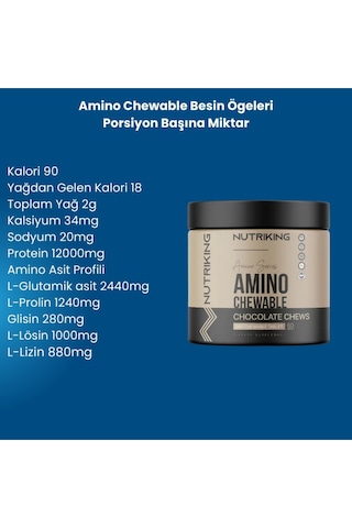 Amino Chewable Çiğnenebilir Amino Tablet 360 Tablet 60 Servis Karışık