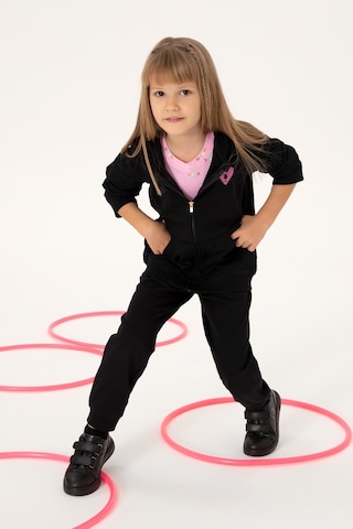 U.S. Polo Assn. Kız Çocuk Siyah Fermuarlı Basic Sweatshirt 50296390-VR046