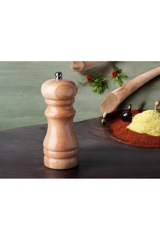 Büro Ev Ofis Mutfağı İçin 15cm Ahşap Bambu Manuel Öğütücü El Değirmeni Diğer