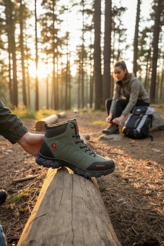 Enoch Erkek Haki Waterproof Kürklü Outdoor Trekking Ve Doğa Yürüyüş Botu Haki