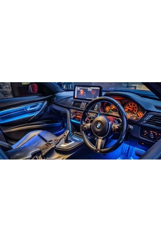 Bwm 3 F30 2011-2017 9 Renk İç Ambiyas Işıkları Kapı Trimleri İle Teyp Çercevesi İle 5 Renk Seçeneği İle