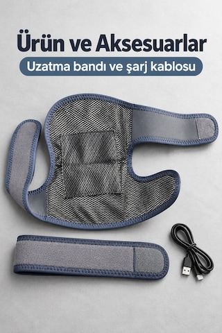 Isıtmalı Diz Masaj Aleti Ayarlanabilir Sıcaklık Ve Titreşim Düz Renkli