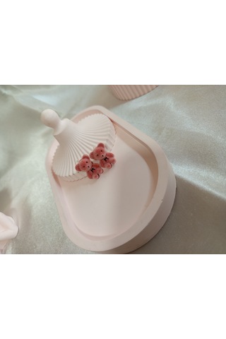 Pembe Peluş Ayıcık Küpe