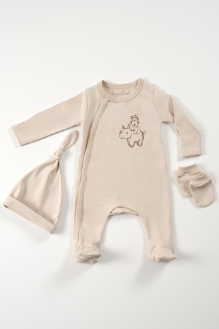 Tinylamb Cute Friends 3 Parça Yenidoğan Mini Hastane Çıkış Seti Yeşil