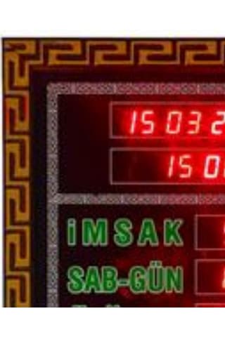 Elimkon Ev-ofis Tipi Dekoratif İmsakiye Yeşil