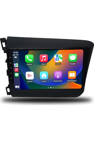 Avaydel Honda Civic FB7 Android Carplay Multimedya 2012-2015 8GB RAM + 128GB Hafıza + 4 Çekirdek