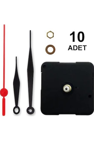 10 Adet, Duvar Saat Mekanizması, Sessiz, 10 Mm Şaft, Saat Motoru, Diğer