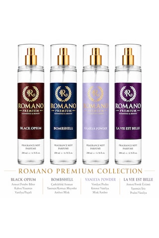 Bombshell-la Vie Est Belle-black Opium-vanilya Powder 4 Lü Set Vücut Spreyi 200 Ml Kalıcı Yüksek Esans